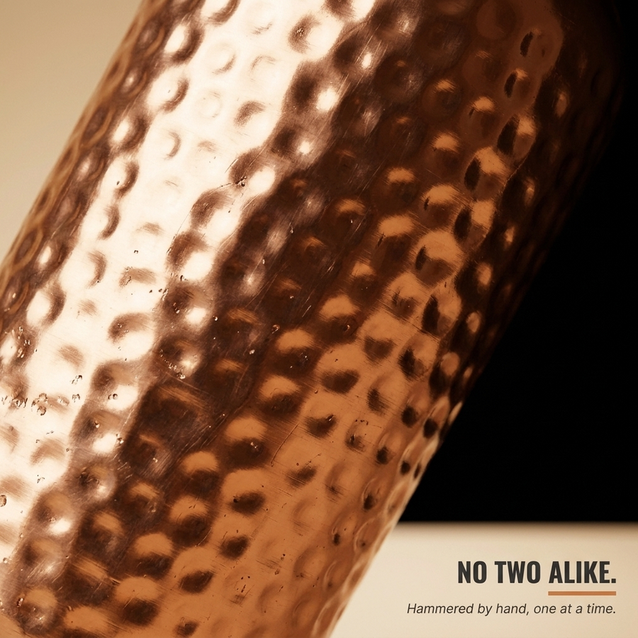 Hand-hammered copper texture